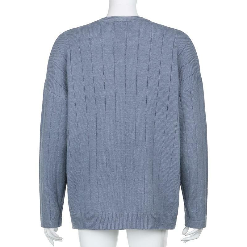 Onque Casual Sweater - Y2K Summer Grunge, 90s Retro, Pastel Goth, Y2K Club & Party Outfits