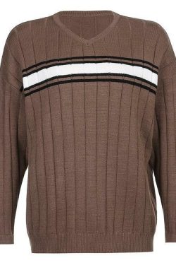Onque Casual Sweater - Y2K Summer Grunge, 90s Retro, Pastel Goth, Y2K Club & Party Outfits