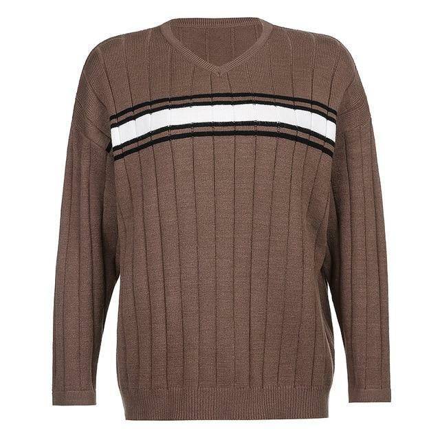 Onque Casual Sweater - Y2K Summer Grunge, 90s Retro, Pastel Goth, Y2K Club & Party Outfits