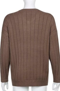 Onque Casual Sweater - Y2K Summer Grunge, 90s Retro, Pastel Goth, Y2K Club & Party Outfits