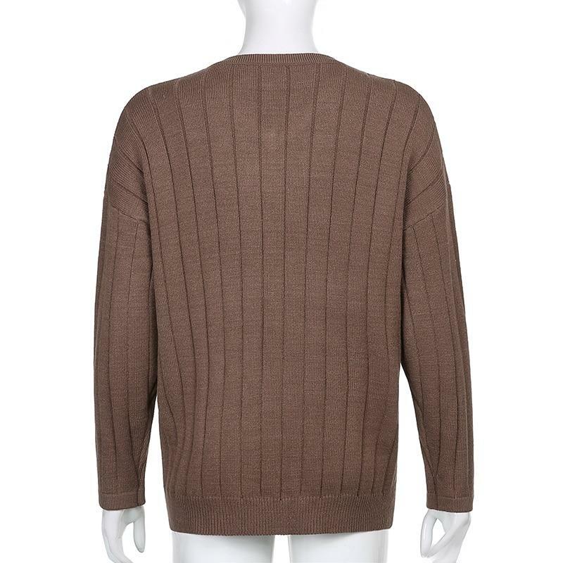 Onque Casual Sweater - Y2K Summer Grunge, 90s Retro, Pastel Goth, Y2K Club & Party Outfits