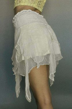 Paityn Mesh Mini Skirt - Y2K Summer Grunge, 90s Retro, Gothic Pastel Goth, Y2K Party Outfit