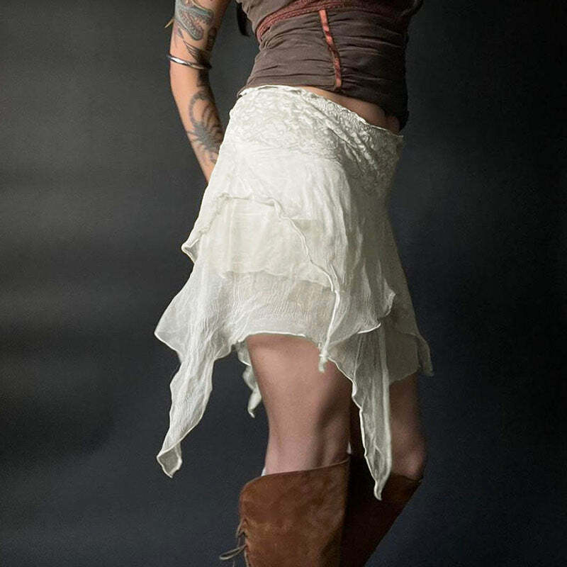Paityn Mesh Mini Skirt - Y2K Summer Grunge, 90s Retro, Gothic Pastel Goth, Y2K Party Outfit