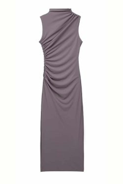 Paola Pleated Midi Dress - Y2K Summer Outfit, 90s Fashion, Grunge, Retro Style, Y2K Party Look
