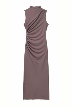 Paola Pleated Midi Dress - Y2K Summer Outfit, 90s Fashion, Grunge, Retro Style, Y2K Party Look