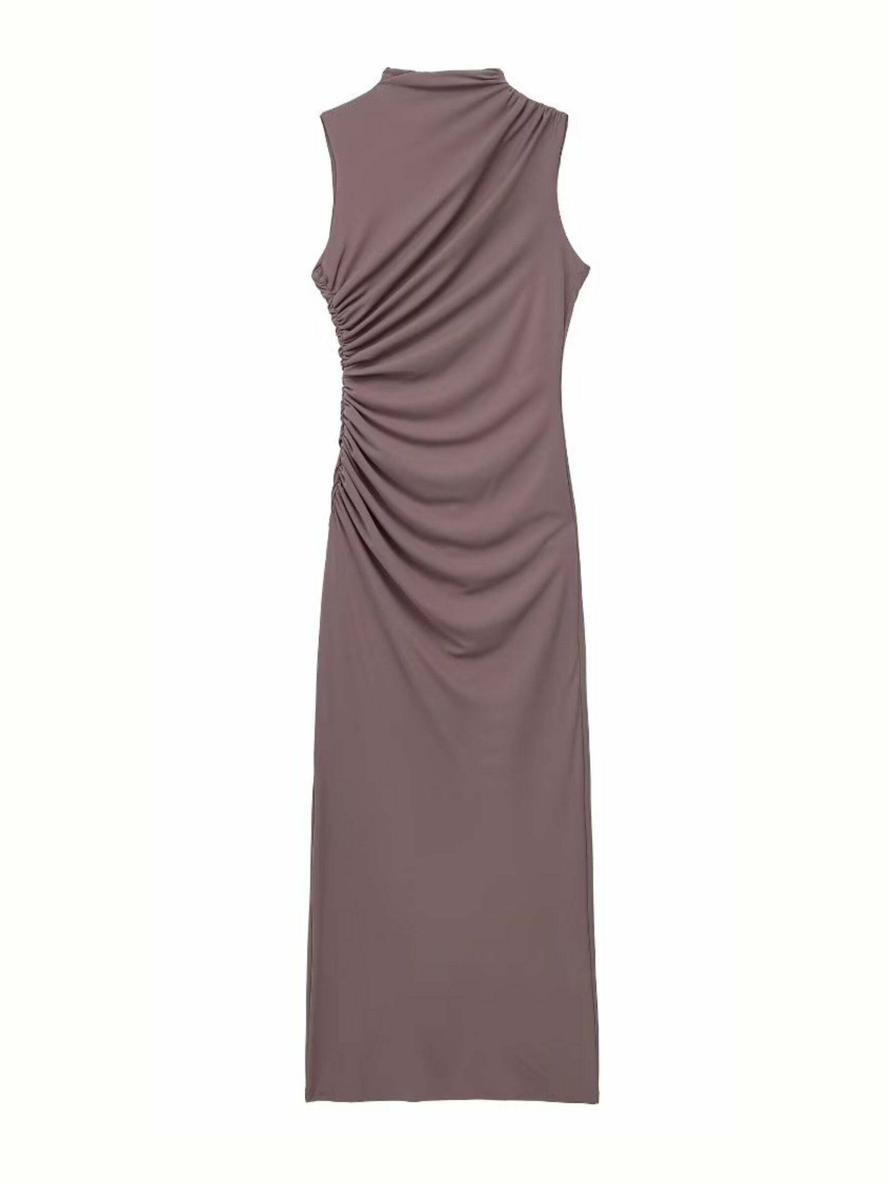 Paola Pleated Midi Dress - Y2K Summer Outfit, 90s Fashion, Grunge, Retro Style, Y2K Party Look