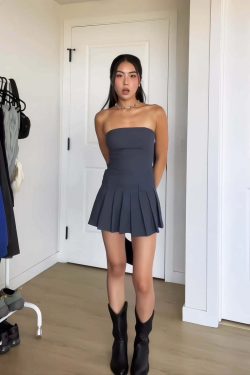 Parris Strapless Mini Dress - Y2K Summer, 90s Grunge, Retro Party, Pastel Goth, Y2K Club Outfit