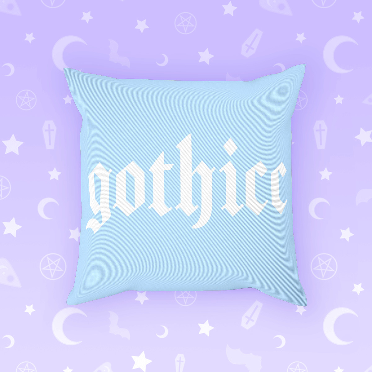 Pastel Goth Y2K Pillow Cushion - Retro 90s Grunge, Summer Y2K, Gothic Y2K Home Decor