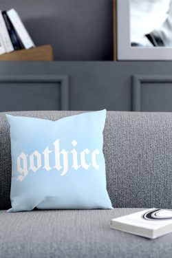 Pastel Goth Y2K Pillow Cushion - Retro 90s Grunge, Summer Y2K, Gothic Y2K Home Decor