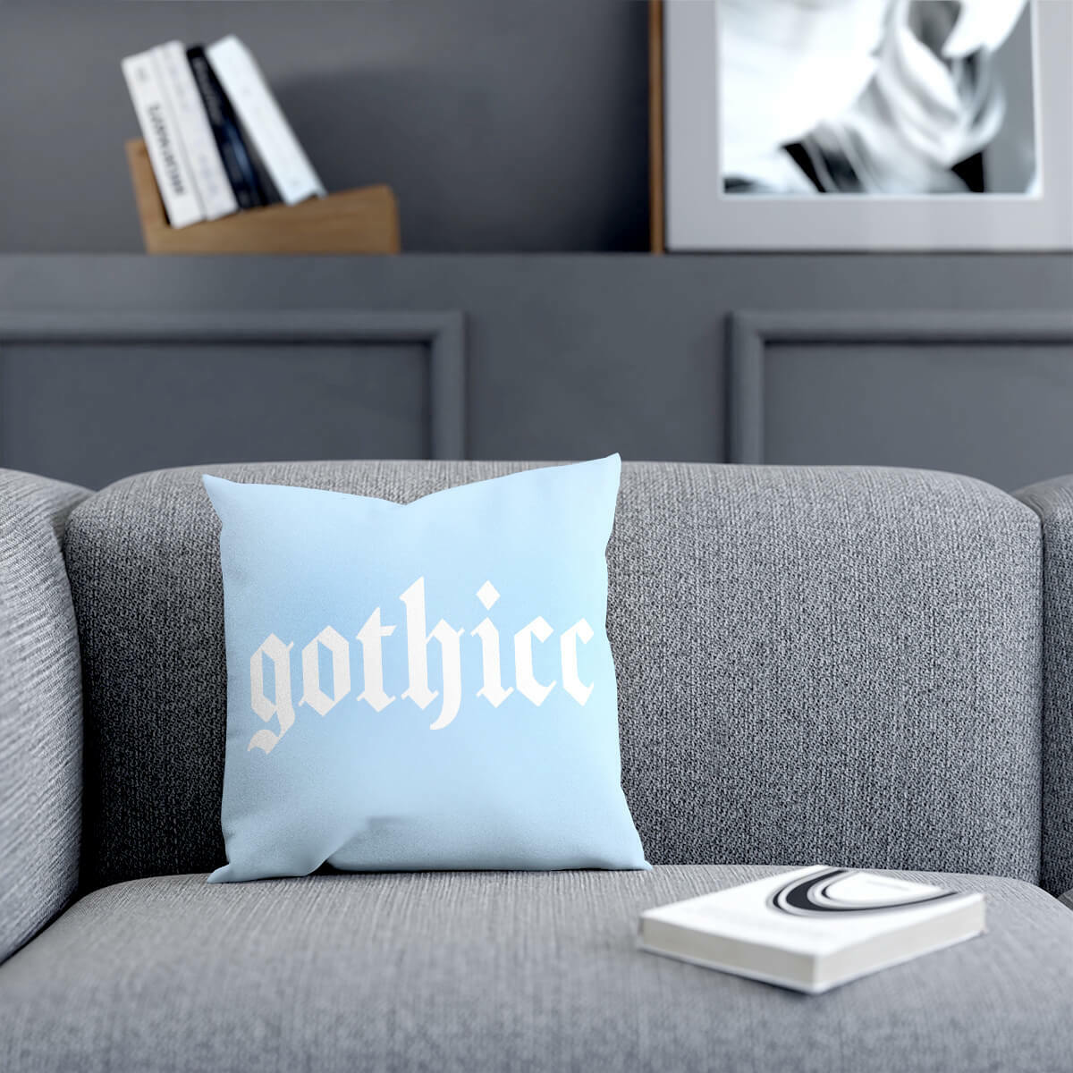 Pastel Goth Y2K Pillow Cushion - Retro 90s Grunge, Summer Y2K, Gothic Y2K Home Decor
