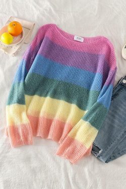 Pastel Gradient Sweatshirt - Y2K Summer, 90s Fashion, Grunge, Retro, Y2K Club & Party Outfits