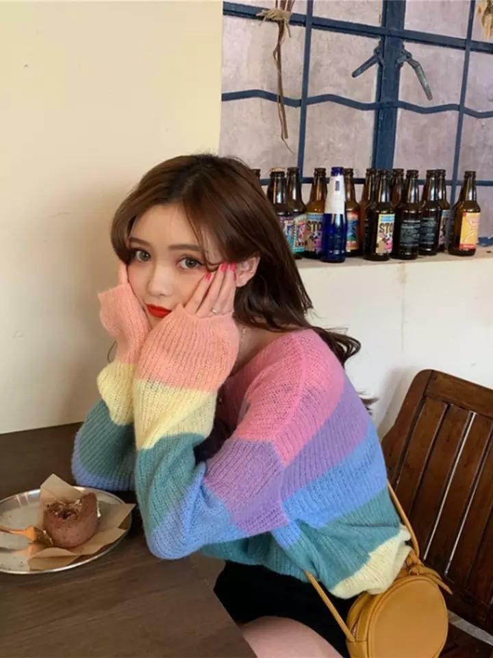 Pastel Gradient Sweatshirt - Y2K Summer, 90s Fashion, Grunge, Retro, Y2K Club & Party Outfits
