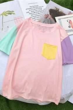 Pastel Patches Shirt - Y2K Summer Grunge, 90s Retro, Gothic Y2K, Baby Tees, Y2K