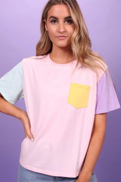 Pastel Patches Shirt - Y2K Summer Grunge, 90s Retro, Gothic Y2K, Baby Tees, Y2K