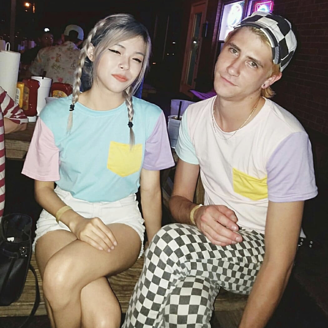 Pastel Patches Shirt - Y2K Summer Grunge, 90s Retro, Gothic Y2K, Baby Tees, Y2K