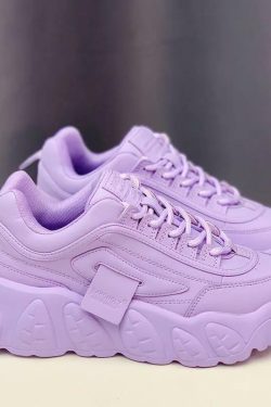 Pastel Purple Chunky Sneakers - Y2K Summer, 90s Fashion, Grunge, Retro, Y2K Club & Party Outfits