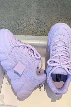 Pastel Purple Chunky Sneakers - Y2K Summer, 90s Fashion, Grunge, Retro, Y2K Club & Party Outfits