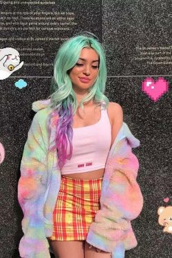 Pastel Rainbow Teddy Jacket - Y2K Summer Grunge, 90s Retro, Pastel Goth, Y2K Party Outfit