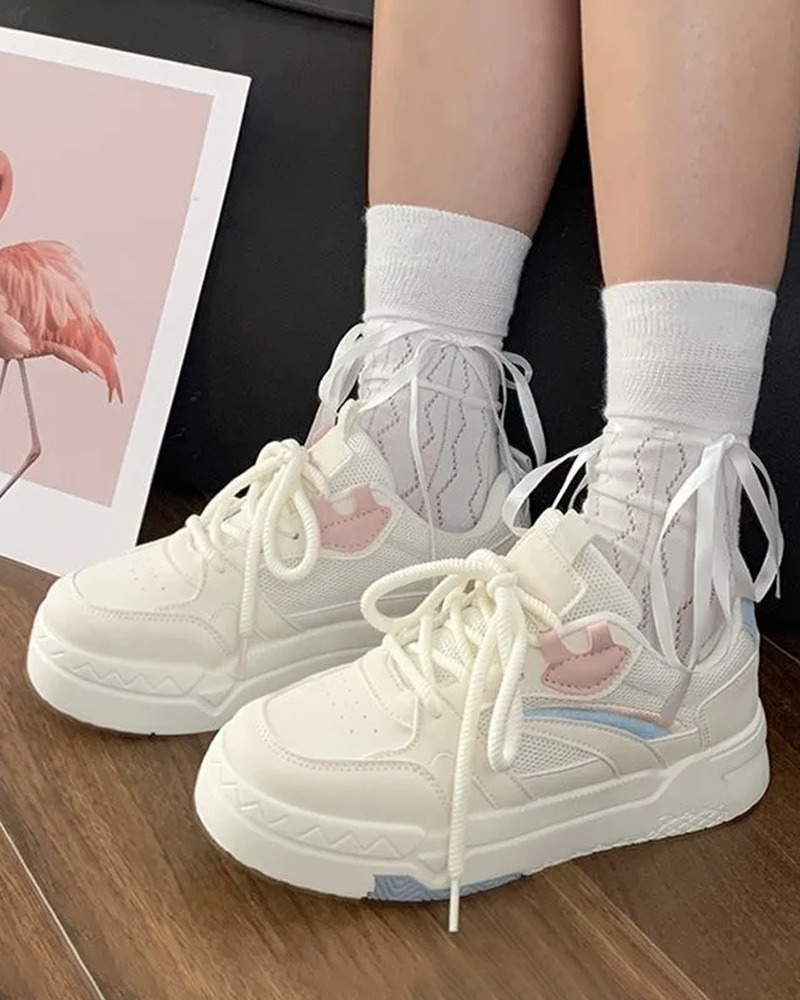 Pastel Sneakers Womens - Y2K Summer & 90s Fashion, Grunge, Retro, Hip Hop, Goth, Popstar Outfits