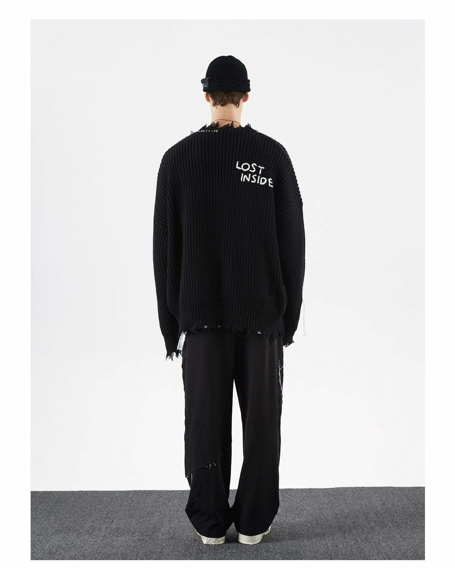 PCLP 'Lost Inside' Distressed Knit Sweater - Y2K Grunge, 90s Fashion, Retro Summer Outfit