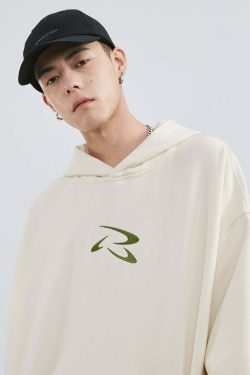 PCLP Frisbee Embroidered Hoodie - Y2K Summer Grunge, 90s Retro, Pastel Goth, Y2K Club