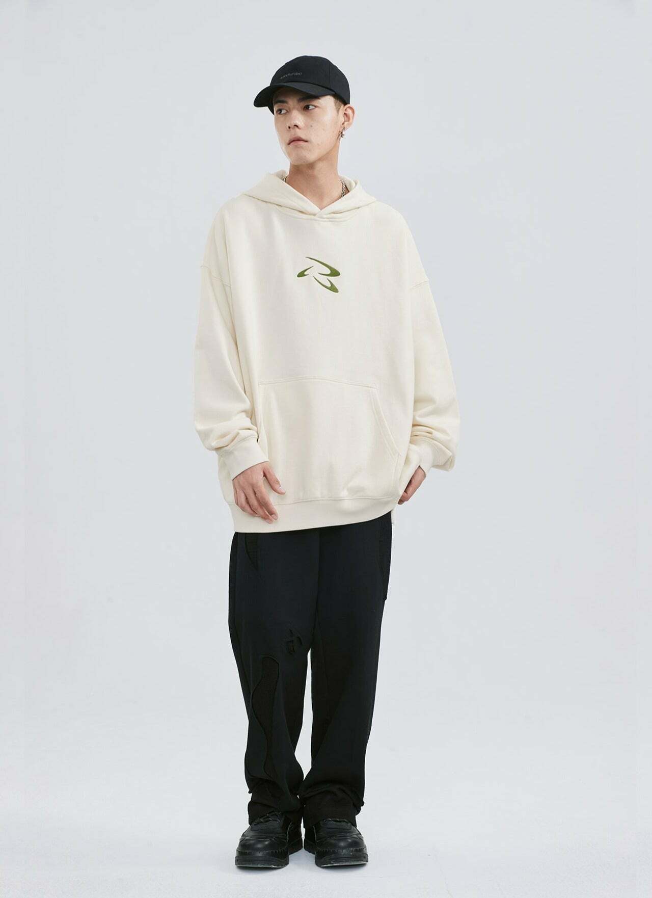 PCLP Frisbee Embroidered Hoodie - Y2K Summer Grunge, 90s Retro, Pastel Goth, Y2K Club