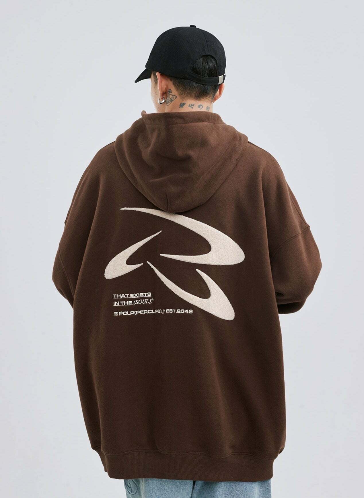 PCLP Frisbee Embroidered Hoodie - Y2K Summer Grunge, 90s Retro, Pastel Goth, Y2K Club