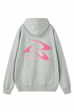 PCLP Frisbee Embroidered Hoodie - Y2K Summer Grunge, 90s Retro, Pastel Goth, Y2K Club