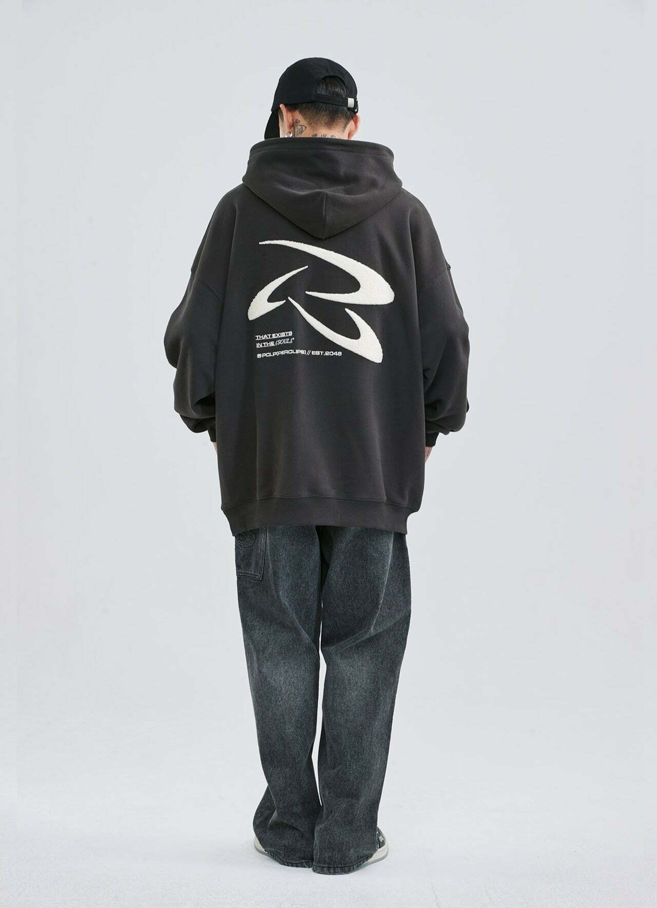PCLP Frisbee Embroidered Hoodie - Y2K Summer Grunge, 90s Retro, Pastel Goth, Y2K Club