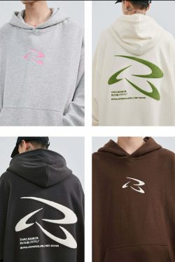 PCLP Frisbee Embroidered Hoodie - Y2K Summer Grunge, 90s Retro, Pastel Goth, Y2K Club