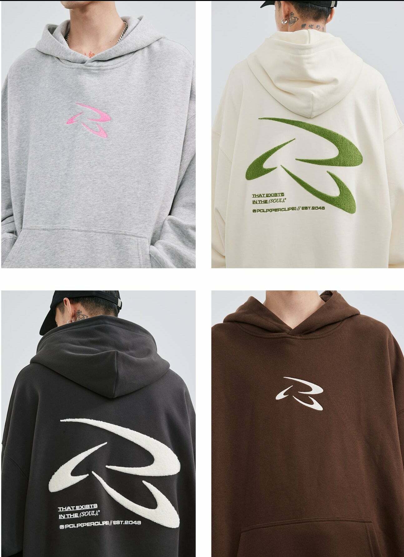 PCLP Frisbee Embroidered Hoodie - Y2K Summer Grunge, 90s Retro, Pastel Goth, Y2K Club