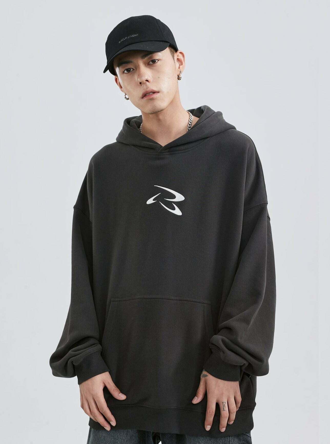 PCLP Frisbee Embroidered Hoodie - Y2K Summer Grunge, 90s Retro, Pastel Goth, Y2K Club