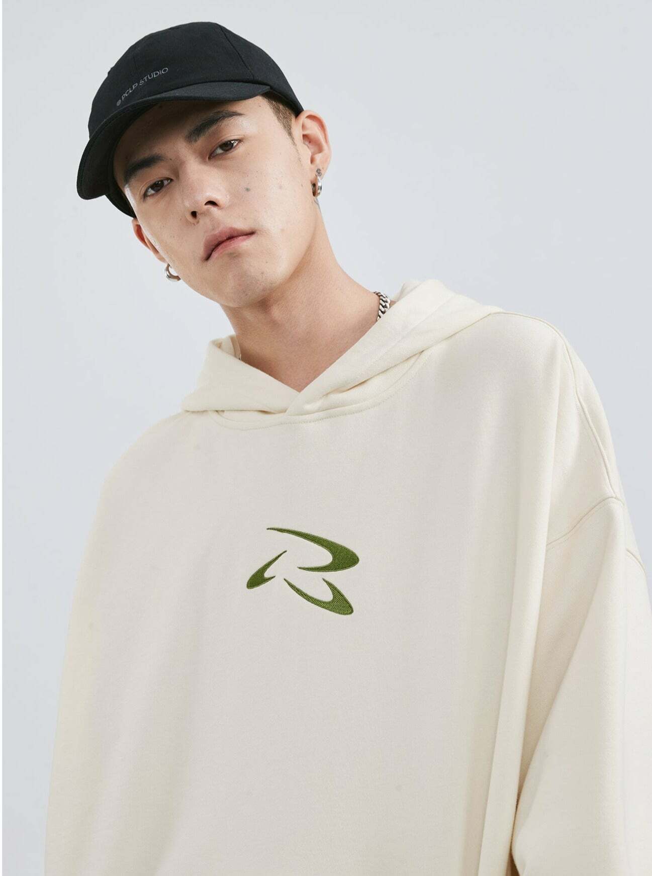 PCLP Frisbee Embroidered Hoodie - Y2K Summer Grunge, 90s Retro, Pastel Goth, Y2K Club