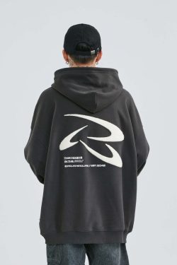 PCLP Frisbee Embroidered Hoodie - Y2K Summer Grunge, 90s Retro, Pastel Goth, Y2K Club