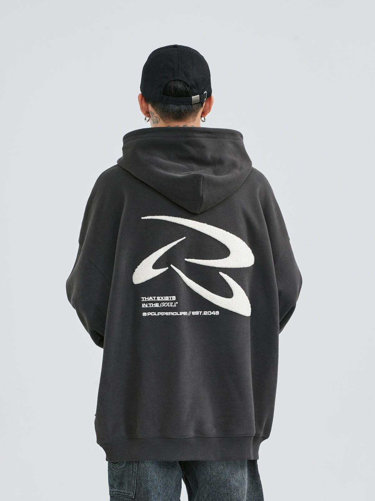PCLP Frisbee Embroidered Hoodie - Y2K Summer Grunge, 90s Retro, Pastel Goth, Y2K Club