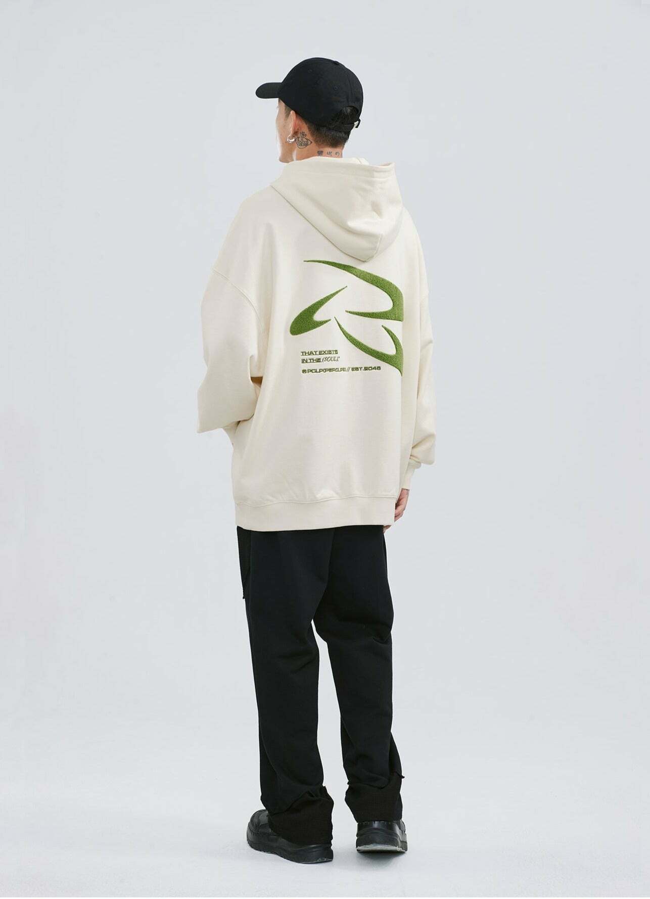 PCLP Frisbee Embroidered Hoodie - Y2K Summer Grunge, 90s Retro, Pastel Goth, Y2K Club