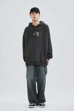 PCLP Frisbee Embroidered Hoodie - Y2K Summer Grunge, 90s Retro, Pastel Goth, Y2K Club