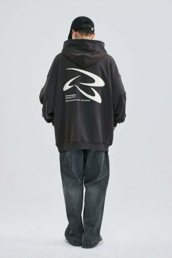 PCLP Frisbee Embroidered Hoodie - Y2K Summer Grunge, 90s Retro, Pastel Goth, Y2K Club