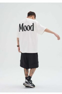 PCLP Mood Embroidered Tee - Y2K Summer, 90s Fashion, Grunge, Retro, Pastel Goth, Baby Te