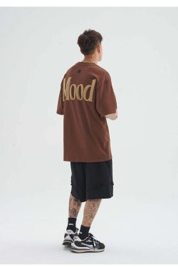 PCLP Mood Embroidered Tee - Y2K Summer Grunge, 90s Retro, Baby Tees, Y2K Club &
