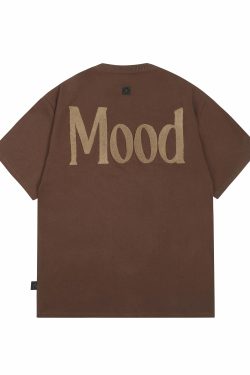PCLP Mood Embroidered Tee - Y2K Summer Grunge, 90s Retro, Baby Tees, Y2K Club &