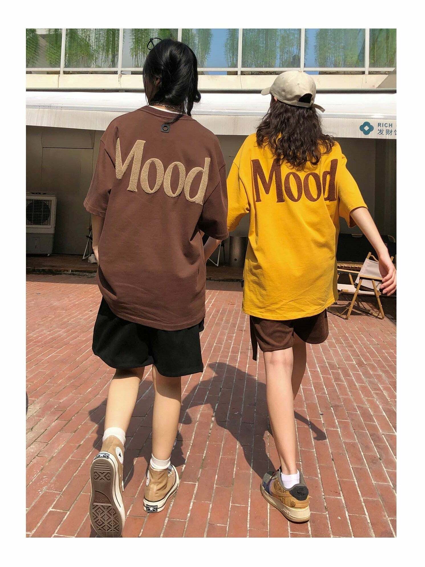 PCLP Mood Embroidered Tee - Y2K Summer Grunge, 90s Retro, Baby Tees, Y2K Club &