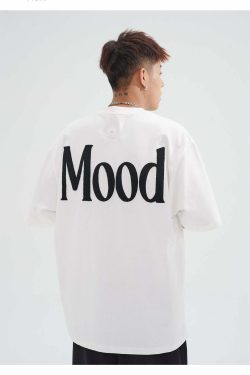 PCLP Mood Embroidered Tee - Y2K Summer Grunge, 90s Retro, Baby Tees, Y2K Club &