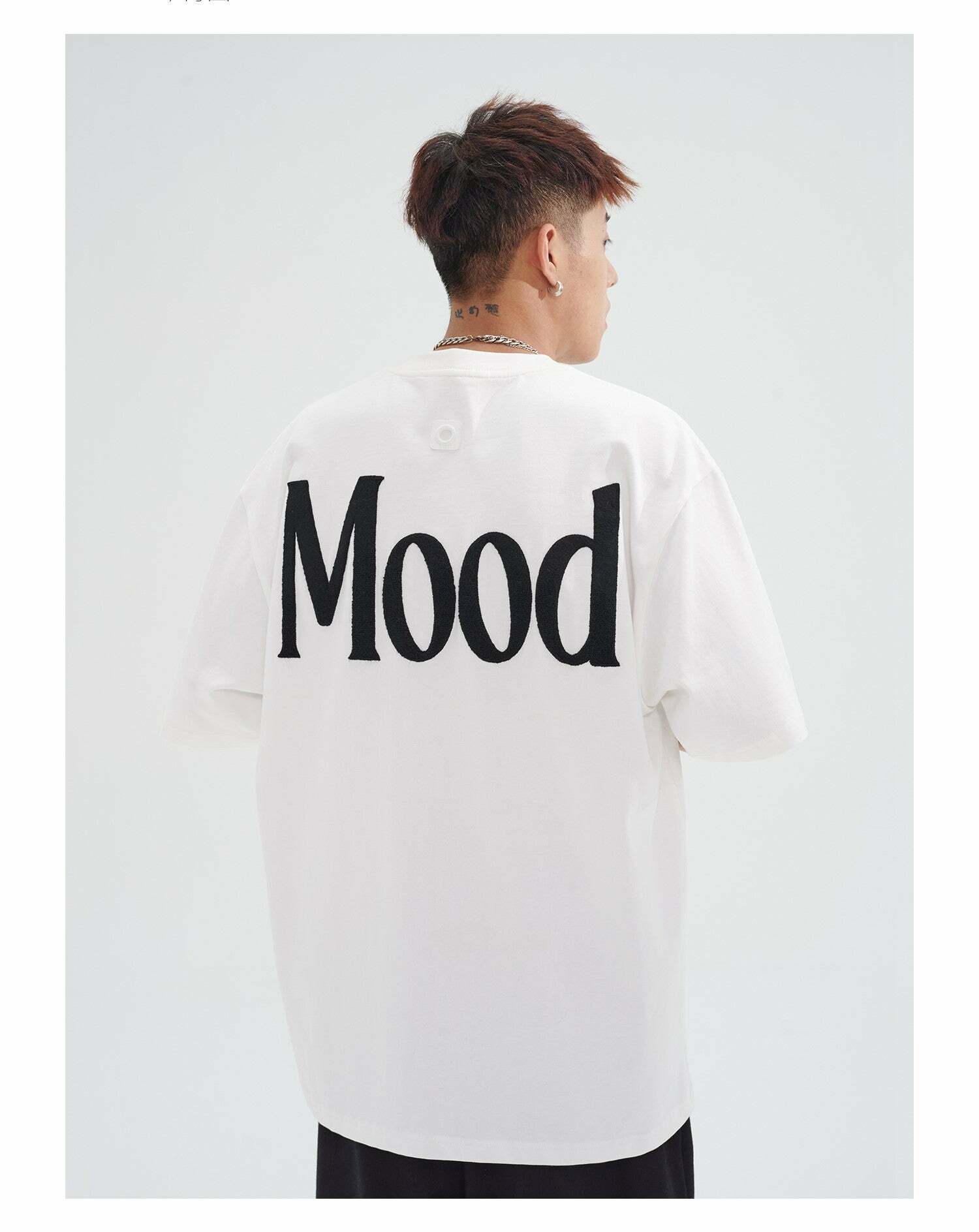 PCLP Mood Embroidered Tee - Y2K Summer Grunge, 90s Retro, Baby Tees, Y2K Club &