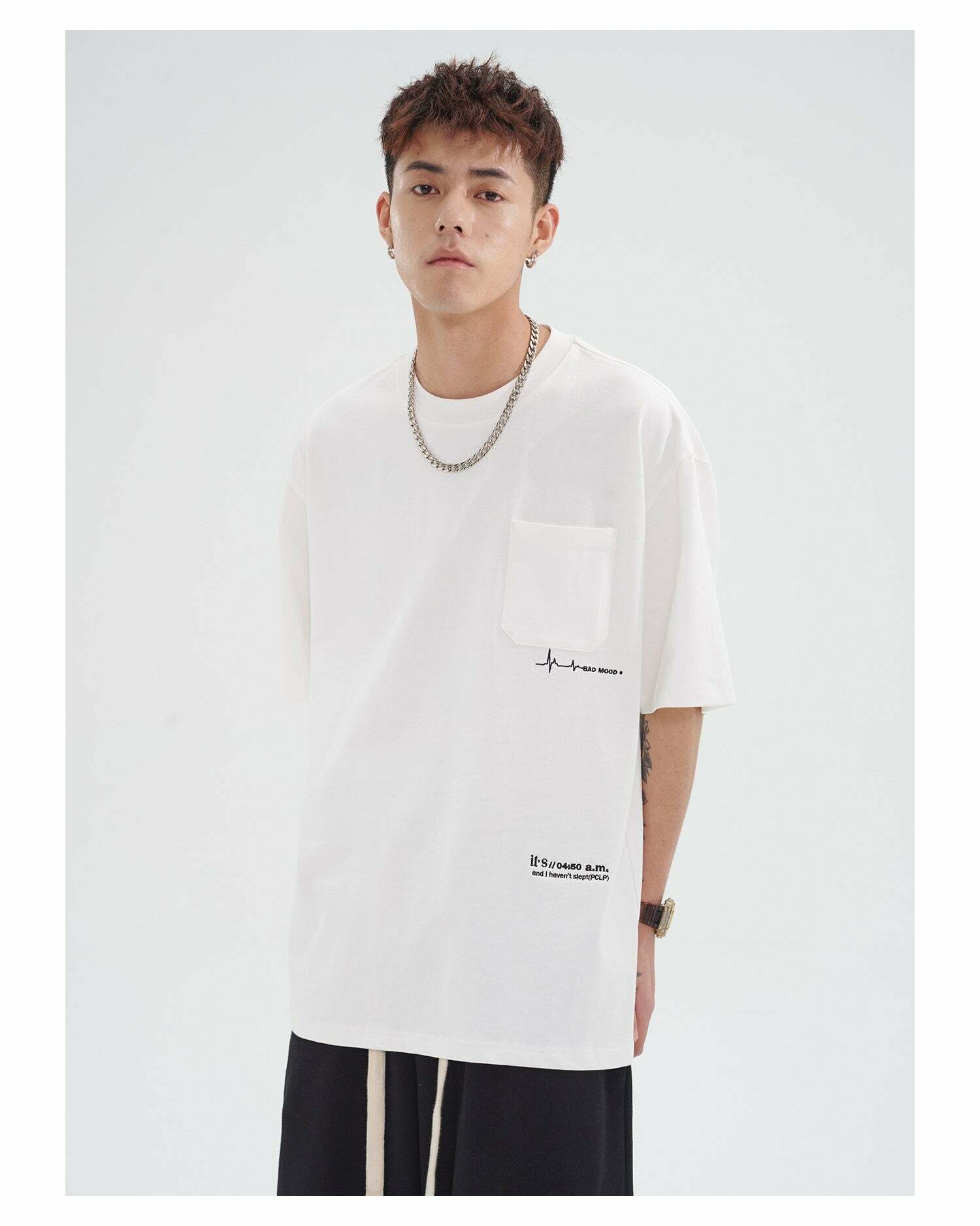 PCLP Mood Embroidered Tee - Y2K Summer Grunge, 90s Retro, Baby Tees, Y2K Club &