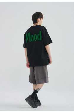 PCLP Mood Embroidered Tee - Y2K Summer Grunge, 90s Retro, Baby Tees, Y2K Club &