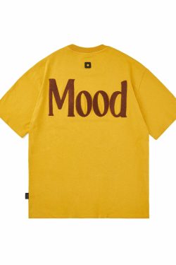 PCLP Mood Embroidered Tee - Y2K Summer Grunge, 90s Retro, Baby Tees, Y2K Club &