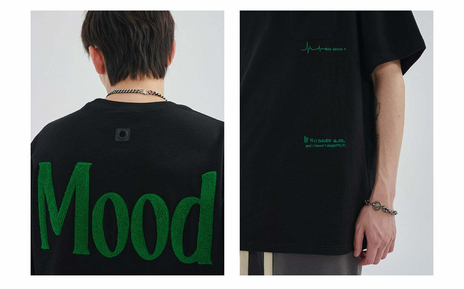 PCLP Mood Embroidered Tee - Y2K Summer Grunge, 90s Retro, Baby Tees, Y2K Club &