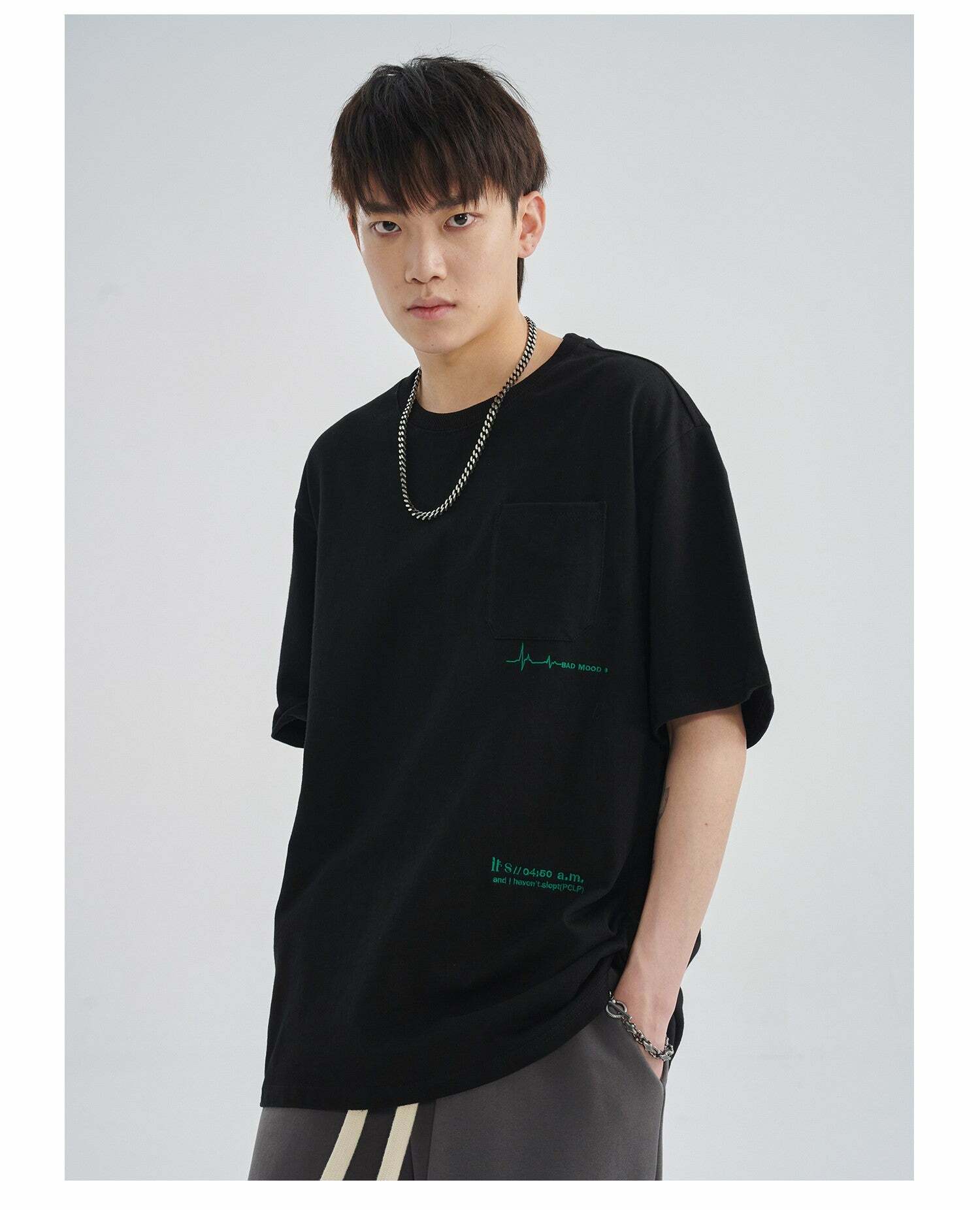PCLP Mood Embroidered Tee - Y2K Summer Grunge, 90s Retro, Baby Tees, Y2K Club &