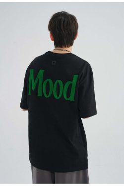 PCLP Mood Embroidered Tee - Y2K Summer Grunge, 90s Retro, Baby Tees, Y2K Club &